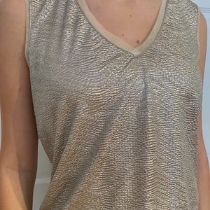 Silver Polyester Top